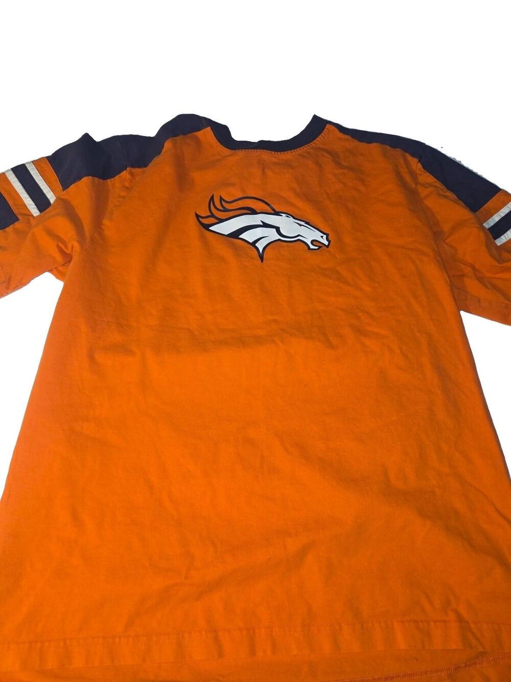 Men’s Vintage Large Broncos Reebok Shirt Blue Orange Crew Neck